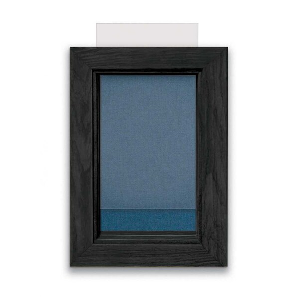 United Visual Products Indoor Enclosed Combo Board, 72"x36", Black Frame/Black Porc & Cobalt UVCB7236B-BLKPORC-COBACC - main